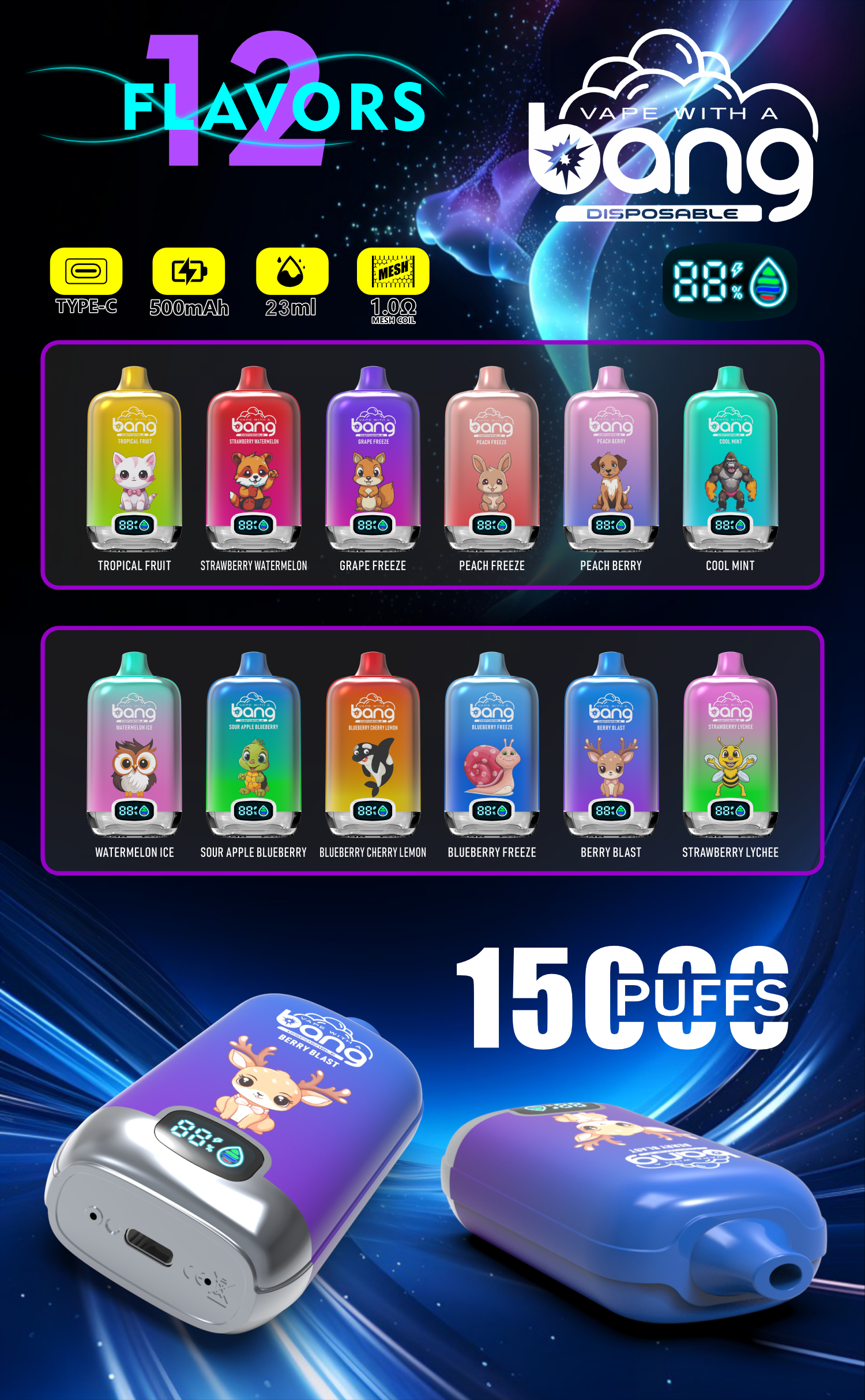 Bang Digital Box 15000 Puffs Flavour