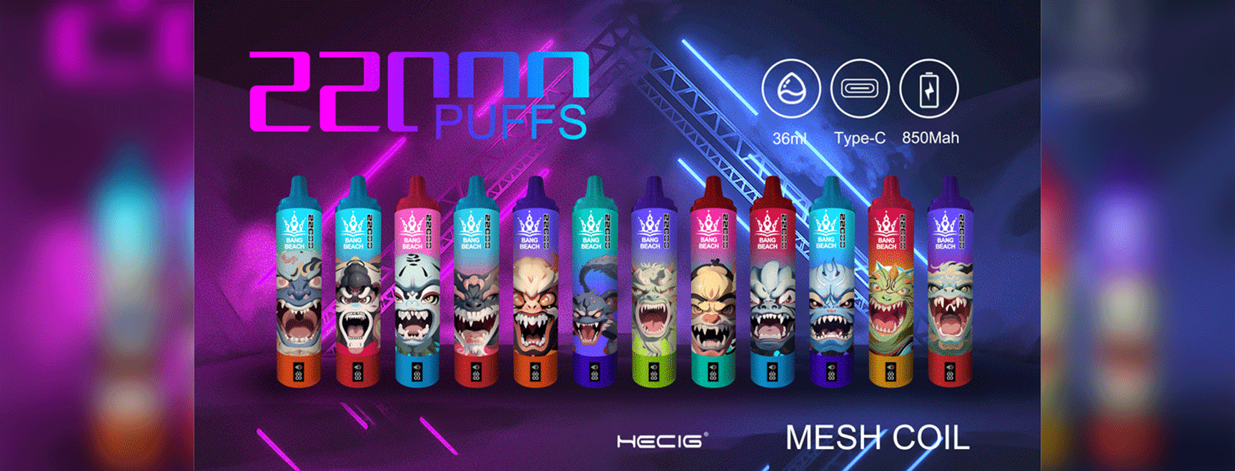 Banner Bang Beach 22000 Puffs