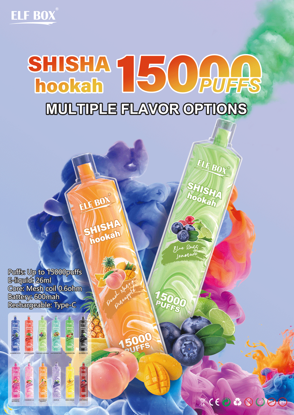 Cachimba Shisha Elf Box Ls15000 Puffs Banner