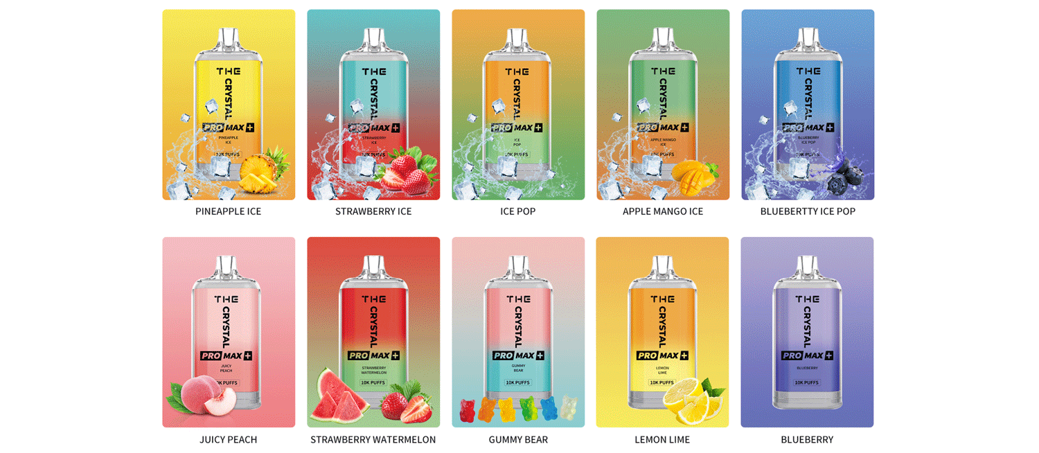 Wga Vape Crystal Pro Max Extra 10000 Puffs Banner Flavors