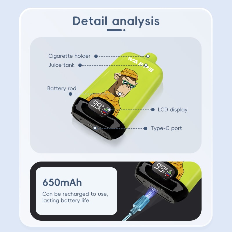 Waspe Digital Box 12000 Puffs Dettaglio