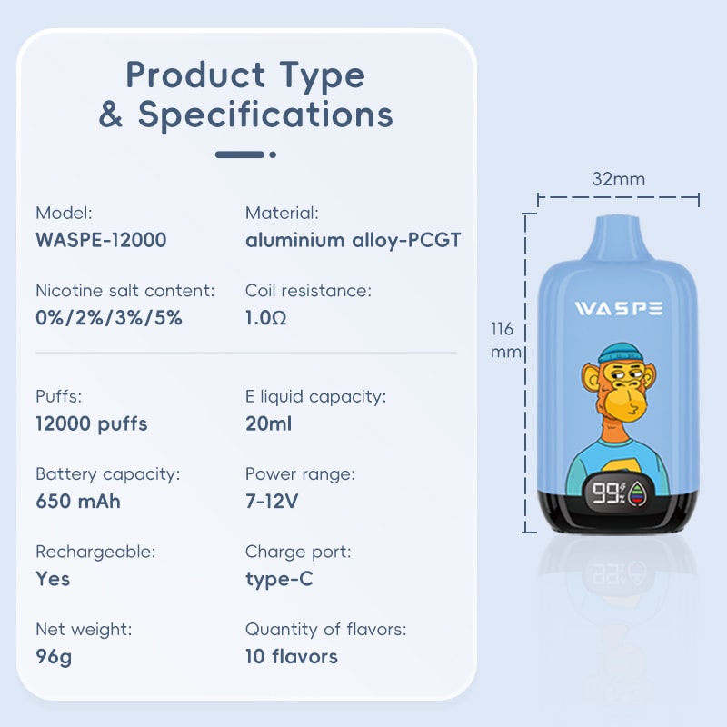 Waspe Digital Box 12000 Puffs Tipo di prodotto