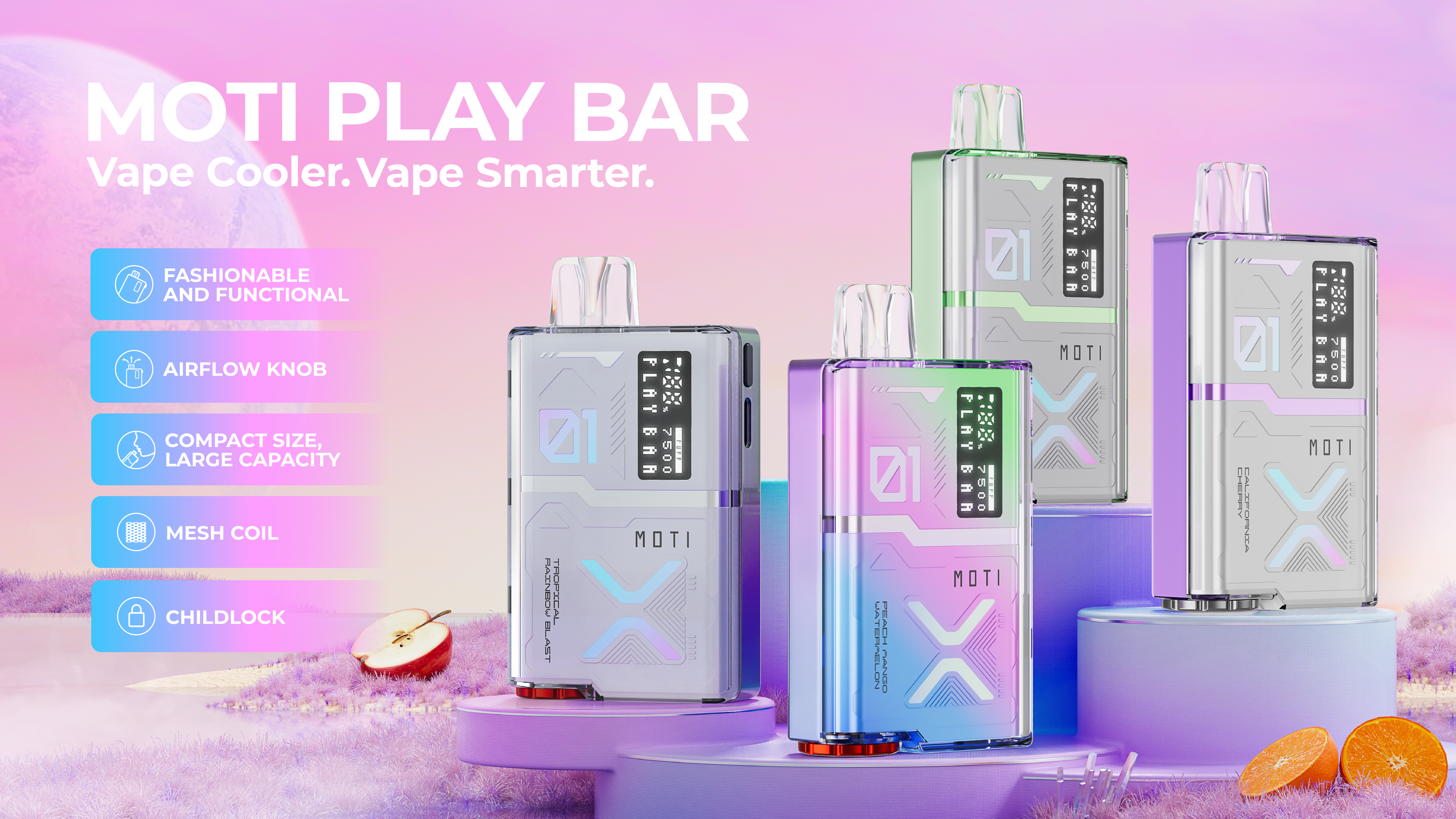 Acquista Moti Vapes usa e getta 7500 puff in grandi quantità 2 Banner della barra di gioco