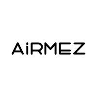 Texte noir Logo Spelling 'AiRMEZ' dans une police moderne sans-serif sur fond blanc