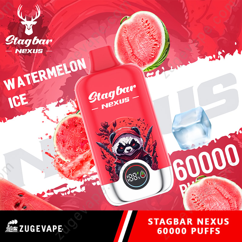 Stag Bar Nexus 60000 Puffs Smart Screen Display 60k Vape (EU Warehouse) -  ZugeVape