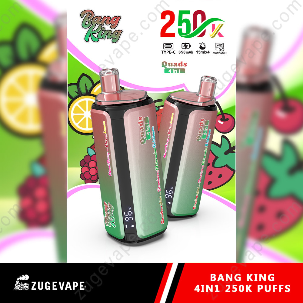 Bang King 250000 Puffs 4 In 1 Flavors 250k Disposable Vape - ZugeVape