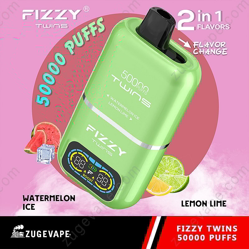 Fizzy Twins Watermelon Ice Lemon Lime