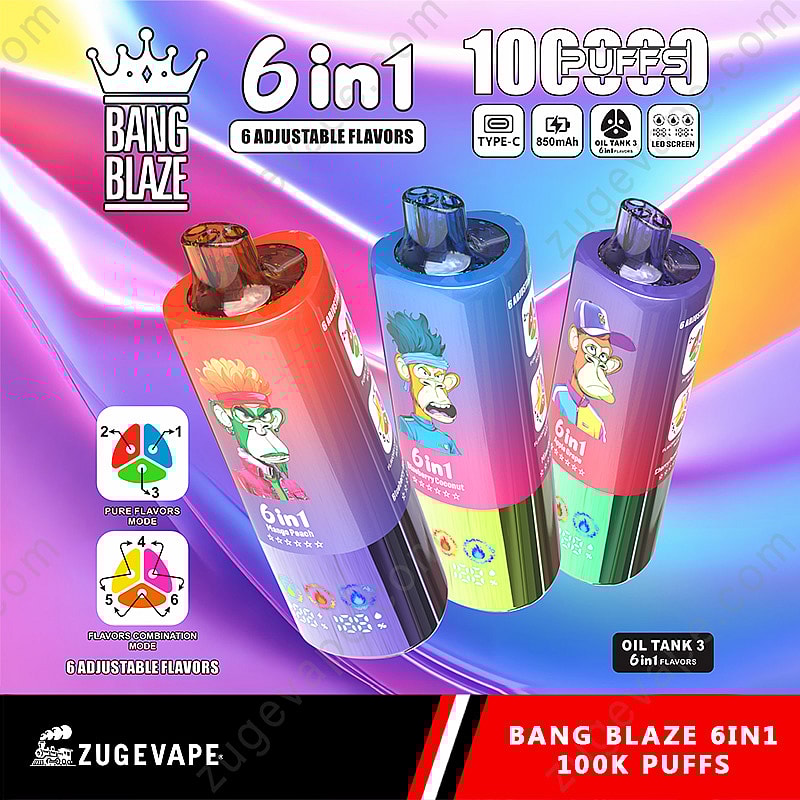 Bang Blaze 100000パフ6インチフレーバー - 究極の100kの蒸気の体験