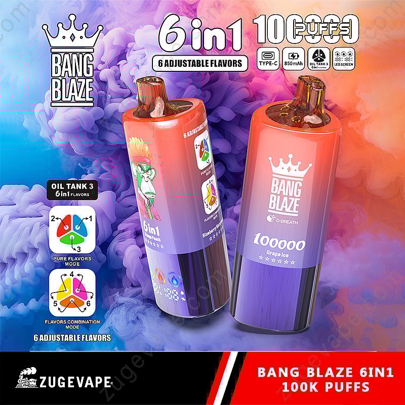 Bang Blaze 100000パフ6インチフレーバー - 究極の100kの蒸気の体験