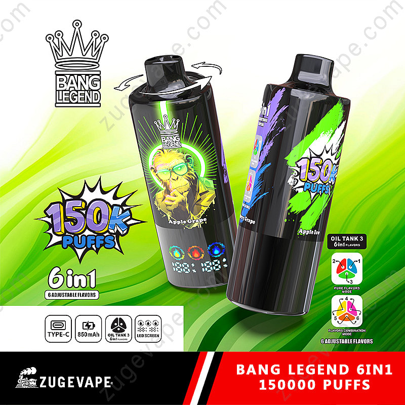 Bang Legend 150000 パフ 6 In 1 フレーバー 150k 使い捨て VAPE