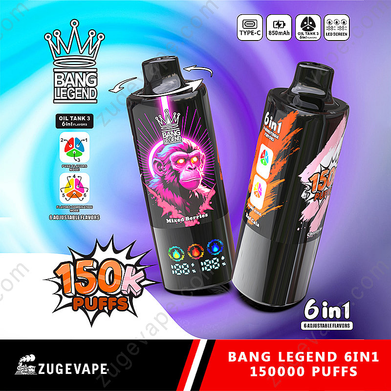 Bang Legend 150000 パフ 6 In 1 フレーバー 150k 使い捨て VAPE