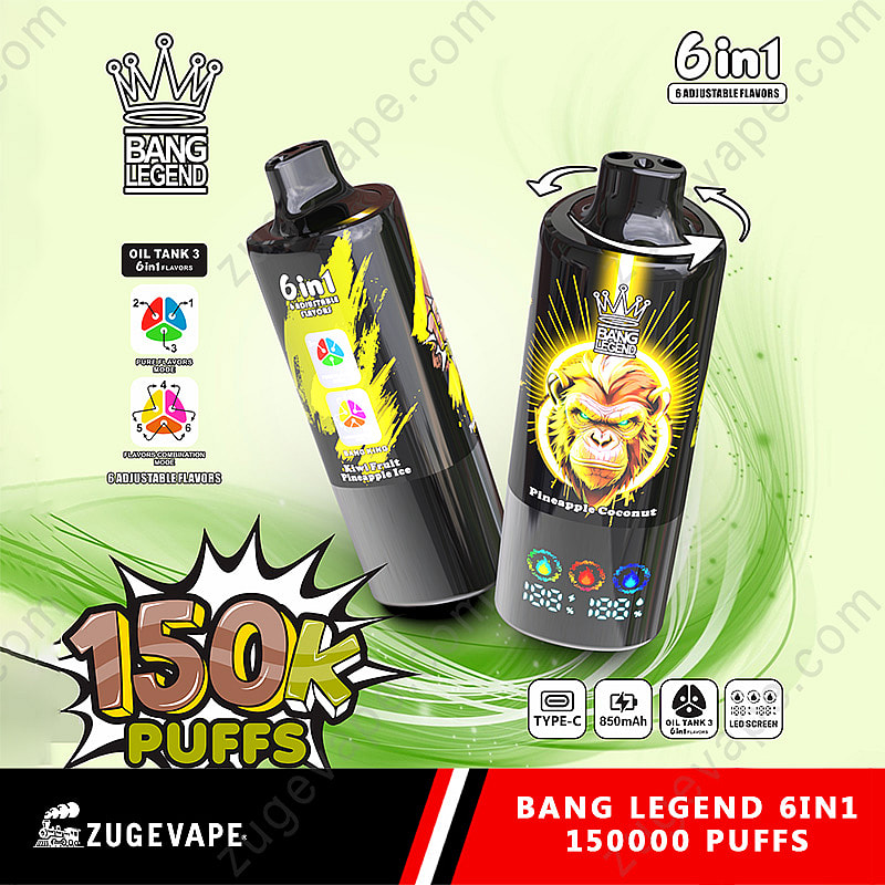 Bang Legend 150000 パフ 6 In 1 フレーバー 150k 使い捨て VAPE