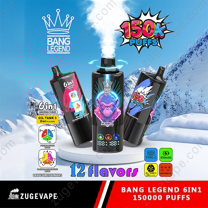 Bang Legend 150000 パフ 6 In 1 フレーバー 150k 使い捨て VAPE