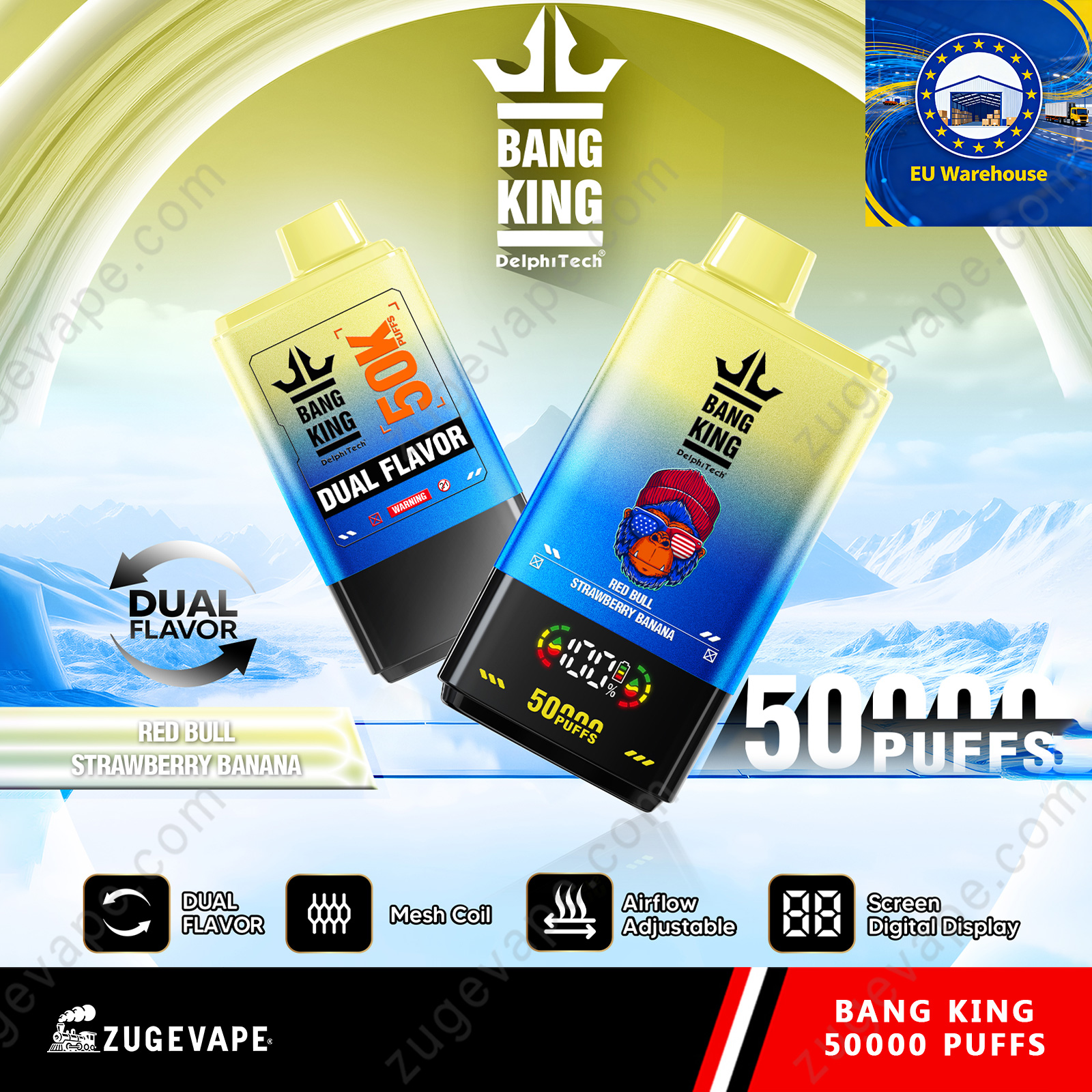 Bang King 50000 Puffs 50k Double Flavor Disposable Vape (EU Warehouse) -  ZugeVape
