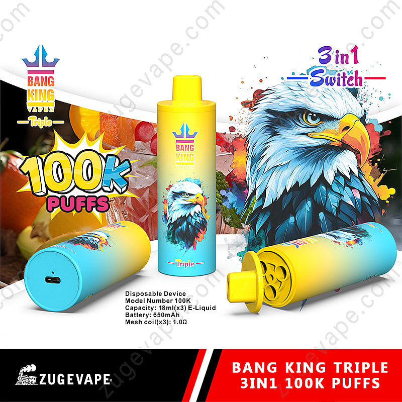 Bang King Triple 100K Puffs 3 In 1 Vape トリプルフレーバー - ZugeVape