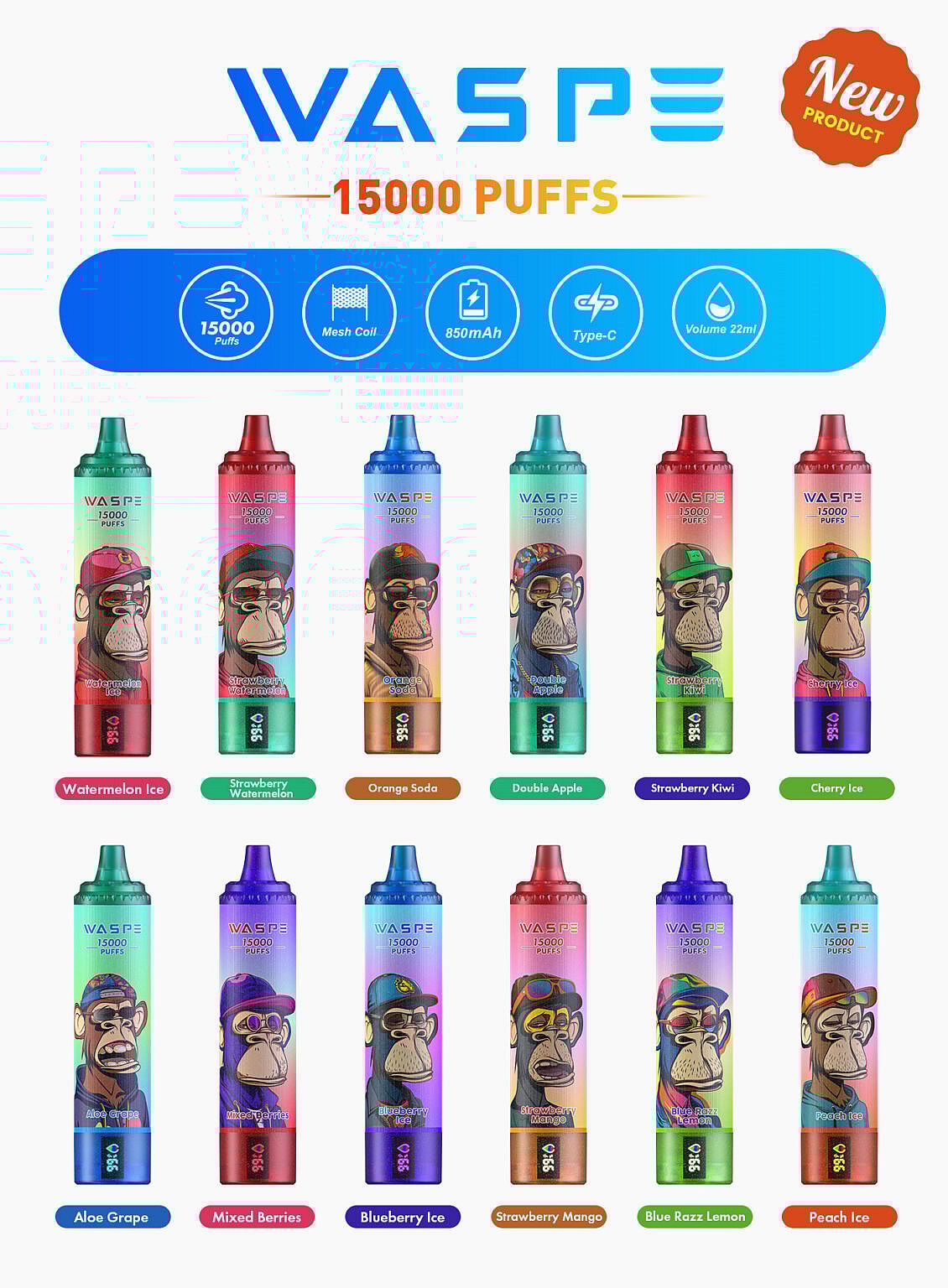 Manifesto di Waspe 15000 Puffs