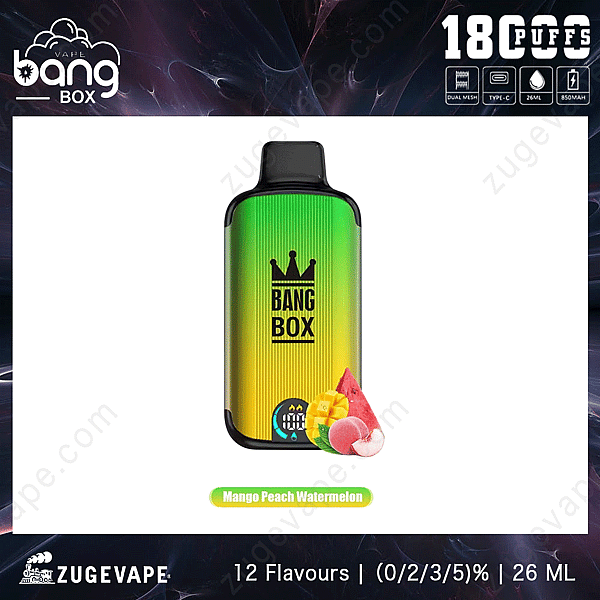 Bang 18000 Puffs Mangue-Pêche-Pastèque