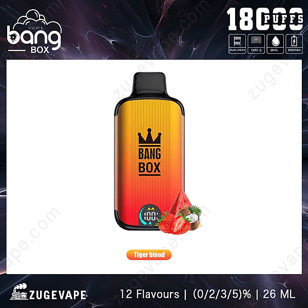 Bang 18 000 bouffées de sang de tigre