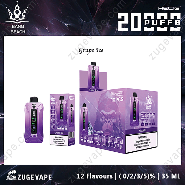 Popular Bang Beach 20000 Puffs Grape-Ice