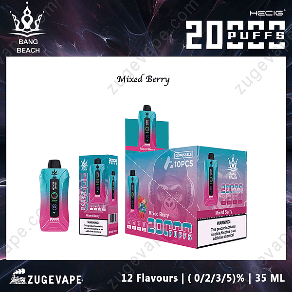 Popular Bang Beach 20000 Puffs Mezcla de bayas
