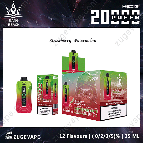 Popular Bang Beach 20000 Puffs Fresa-Sandía