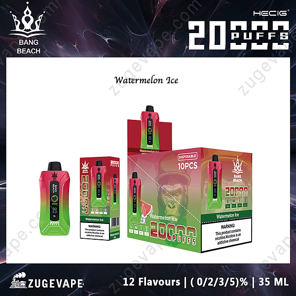 Popular Bang Beach 20000 Puffs Sandía-Hielo
