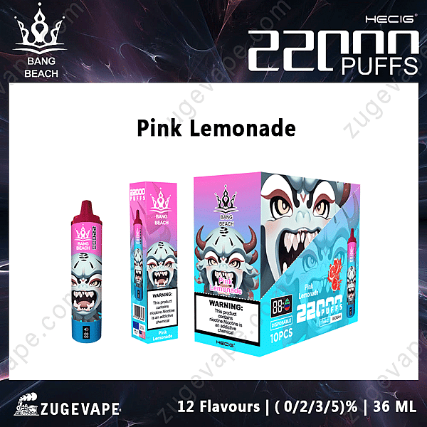 Bang Beach 22000 Puffs Wegwerpvape Roze-Limonade