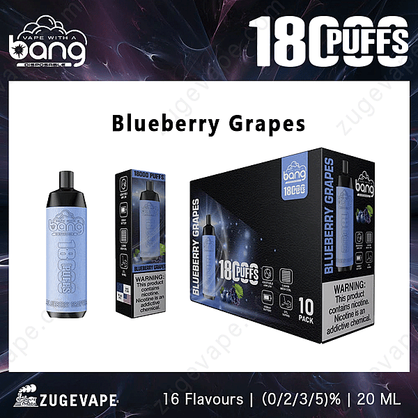 Bang Crown Bar 18000 Puffs Blueberry-Druiven