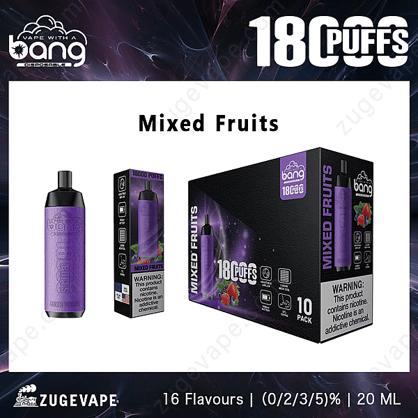 Bang Crown Bar 18000 Rookwolken Gemengd Fruit
