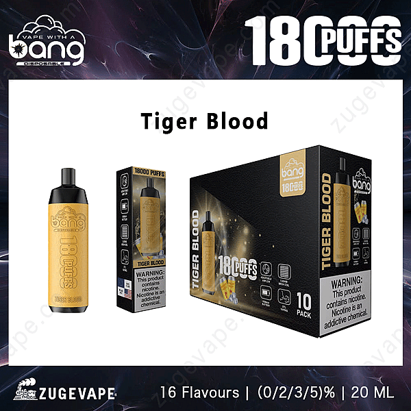 Bang Crown Bar 18000 Puffs Tijgerbloed