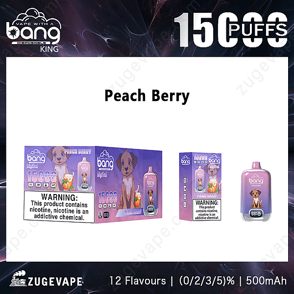 Bang Digital Box 15000 Züge Pfirsich-Beere