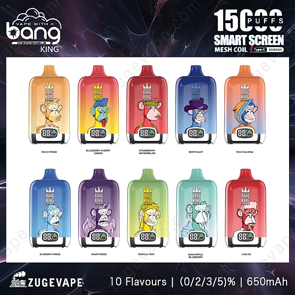 Bang King Smartscreen 15000 Puffs Flavour