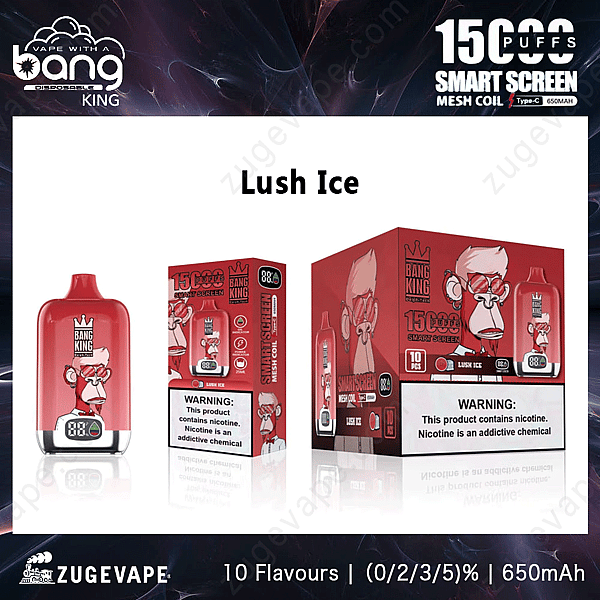 Bang King Smartscreen 15000 Puffs Lush-Ice