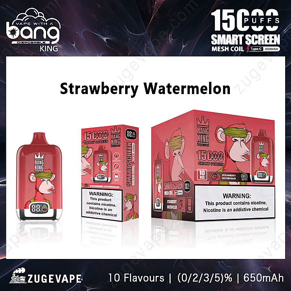 Bang King Smartscreen 15000 Puffs Strawberry-Watermelon