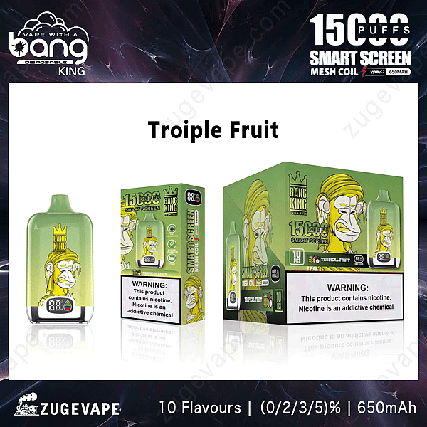 Bang King Smartscreen 15000 Puffs Troiple-Fruit