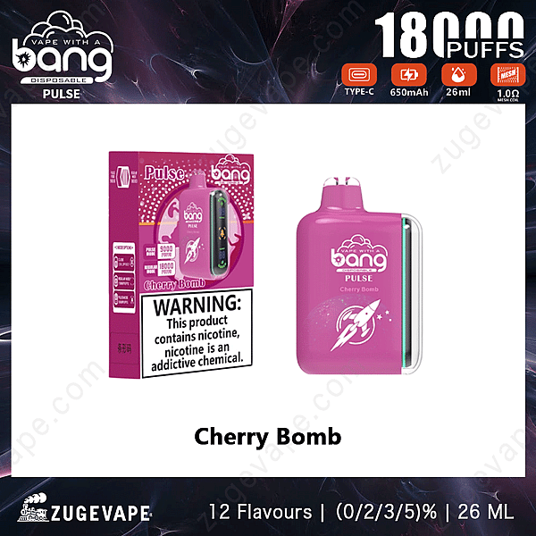 Bang Pulse 18000 bouffées Cherry Bomb