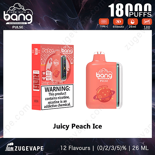 Bang Pulse 18000 Puffs Juicy-Pêche-Glace