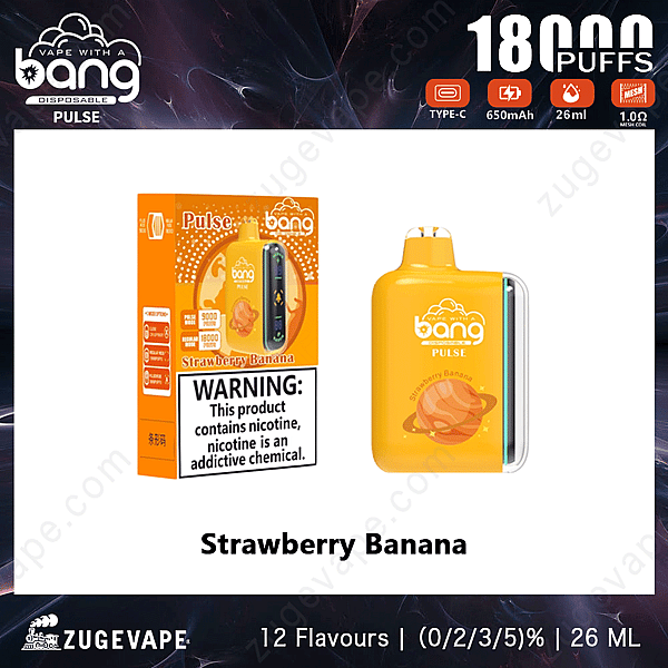 Bang Pulse 18000 Puffs Fraise-Banane