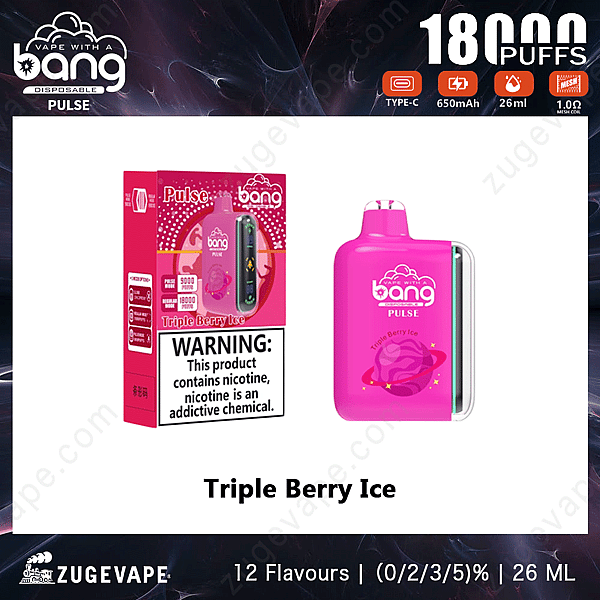 Bang Pulse 18000 Puffs Triple-Baie-Glace