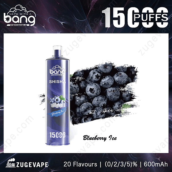 Bang Shisha 15000 Züge Blaubeere-Eis