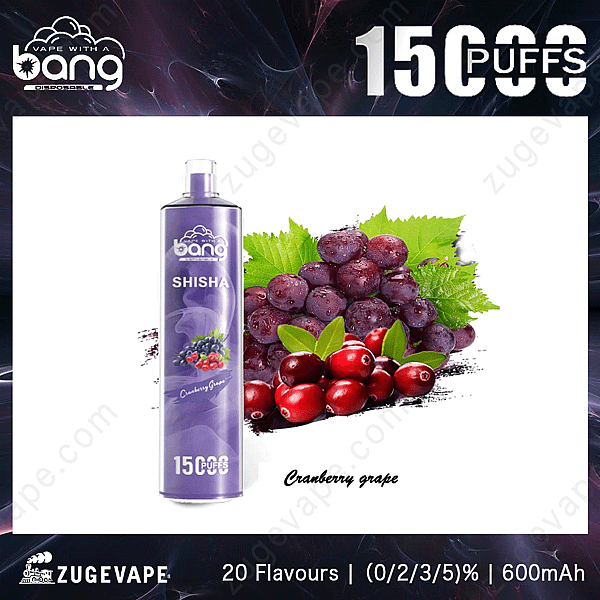 Bang Shisha 15000 Züge Cranberry-Traube