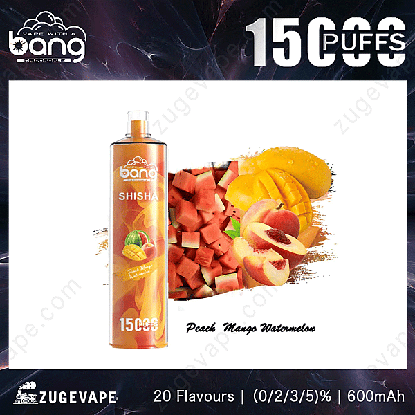 Bang Shisha 15000 Züge Pfirsich-Mango-Wassermelone
