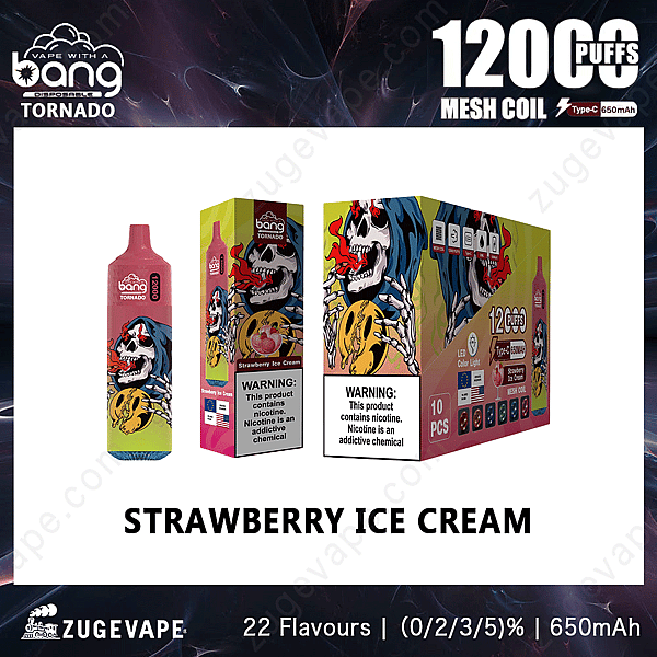 Bang Tornado 12000 Bignè Gelato Alla Fragola