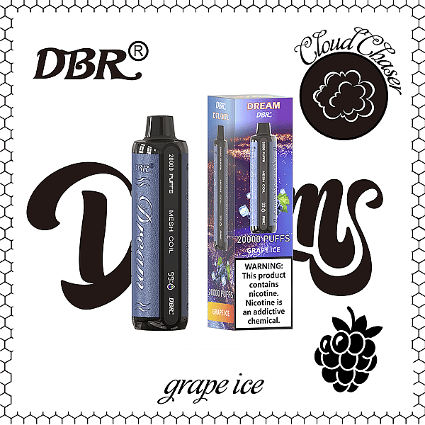 Barra de chocolate Dbr Dream Bar con 20000 bocanadas de uva y hielo