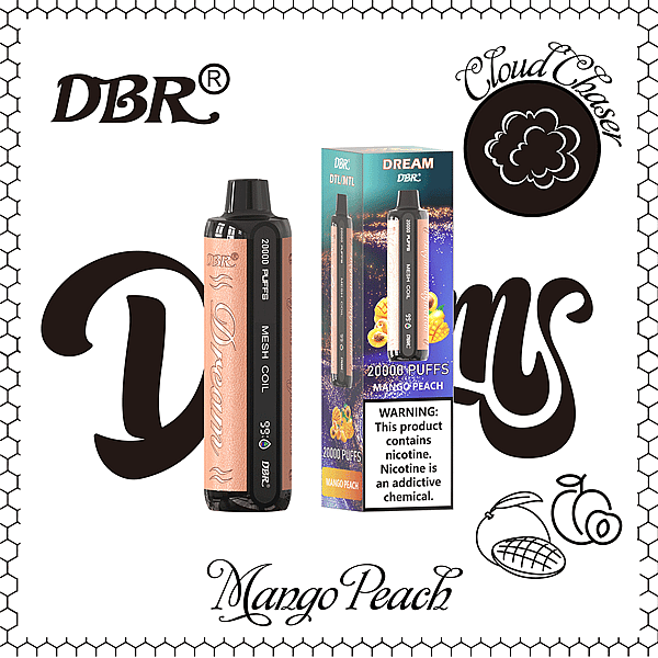 Barra de chocolate Dbr Dream Bar 20000 bocanadas sabor mango y melocotón