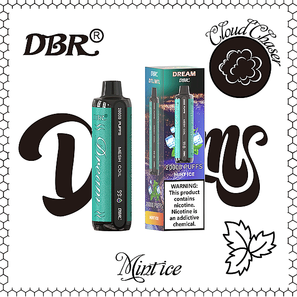 Barra de chocolate Dbr Dream Bar con sabor a menta y hielo, 20 000 bocanadas