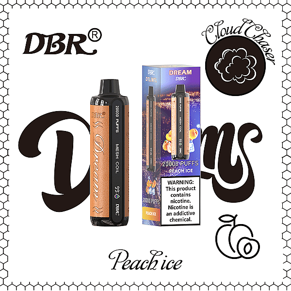 Barra de chocolate Dbr Dream Bar de 20000 bocanadas sabor melocotón y hielo