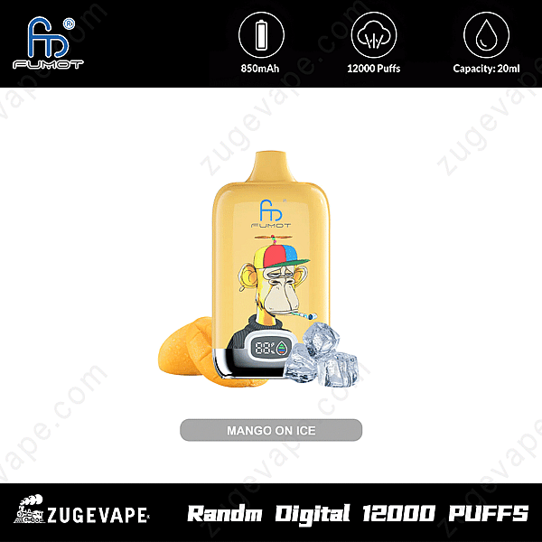 Randm Digital Box 12000 Puffar Mango-On-Ice