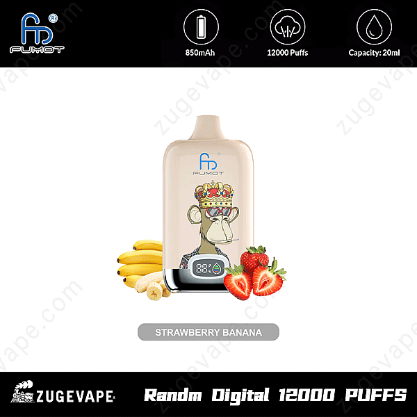 Randm Digital Box 12000 Puffs Strawberry-Banana