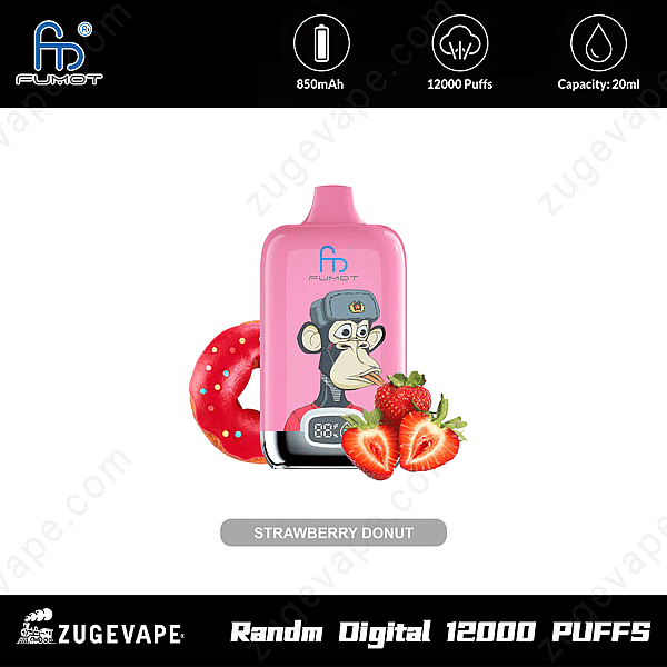 Randm Digital Box 12000 Puffs Strawberry-Donut
